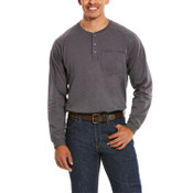 Ariat FR Air Henley in Charcoal Heather